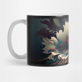 Abstract Floral Garden Botanical Print Mug